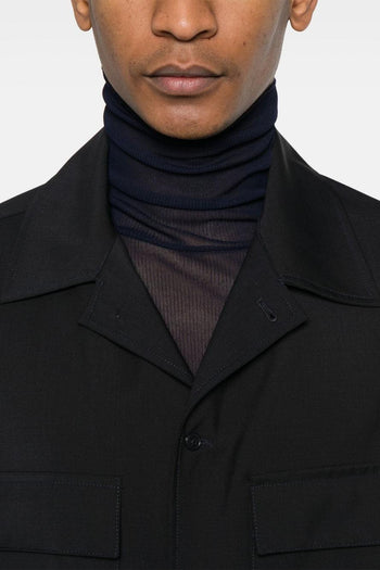 John Uomo Giacca Blu Lana - 4