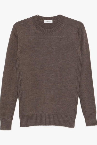 Maglia Marrone Uomo Girocollo