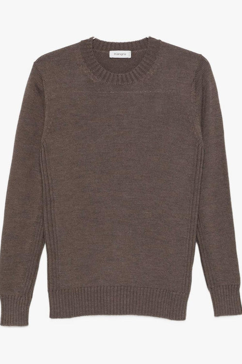 Maglia Marrone Uomo Girocollo