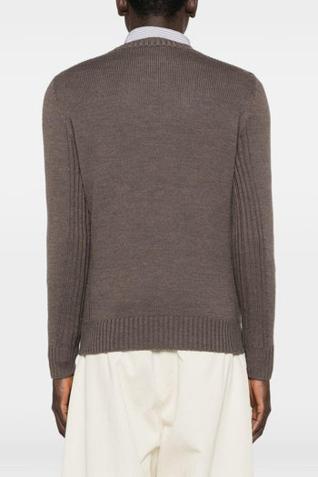 Maglia Marrone Uomo Girocollo - 4