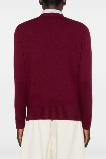 Maglia Rosso Uomo Girocollo - 5