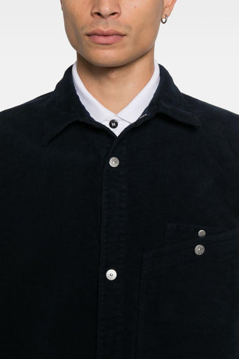 Camicia Blu Uomo con Tasca - 4