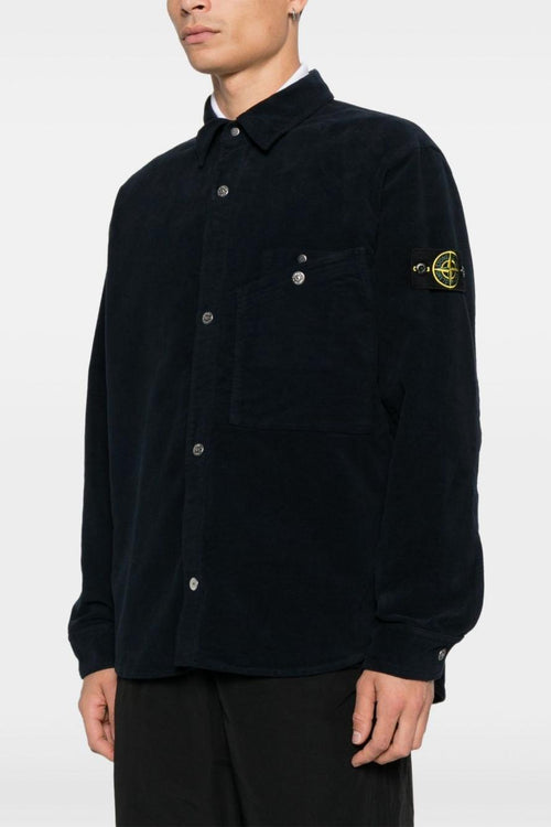 Camicia Blu Uomo con Tasca