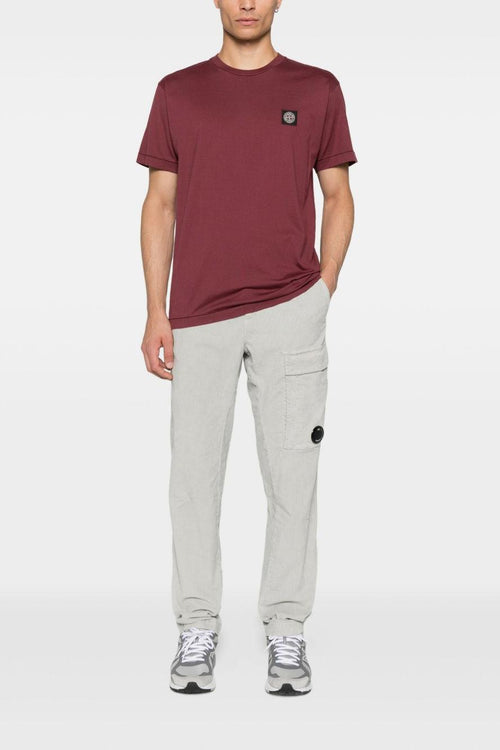 T-Shirt Viola Uomo Patch Logo