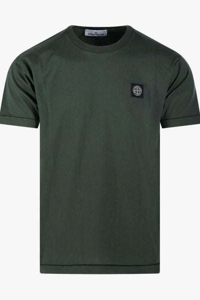 T-Shirt Verde Uomo Patch Logo