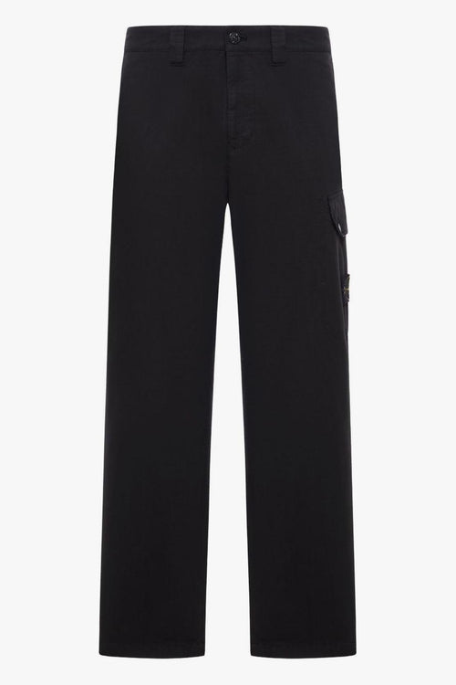 Pantalone Nero Uomo Tascone Cargo