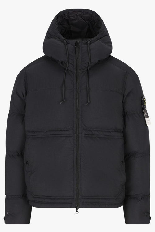 Parka Nero Uomo con Cappuccio