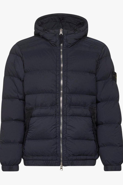 Giacca Blu Uomo Imbottita con Cappuccio
