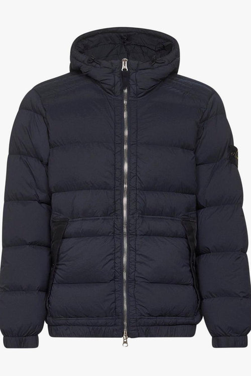 Giacca Blu Uomo Imbottita con Cappuccio