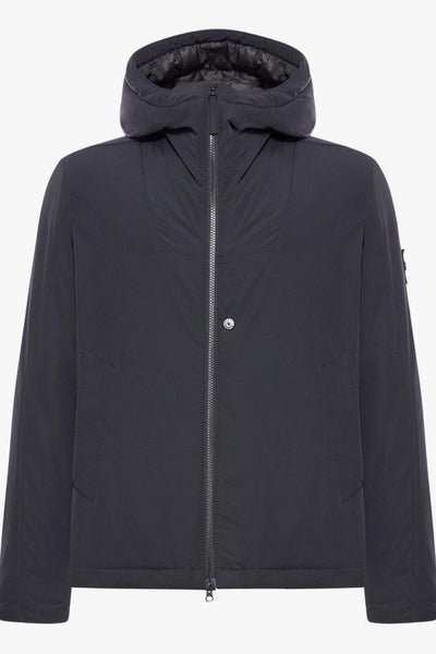 Giacca Nero Uomo Imbottita con Cappuccio