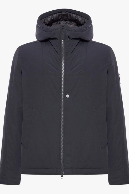 Giacca Nero Uomo Imbottita con Cappuccio