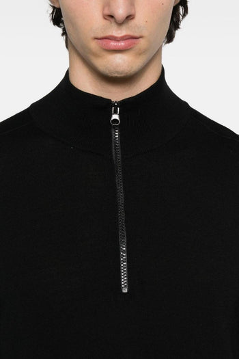 Maglia Nero Uomo Mezza Zip - 4