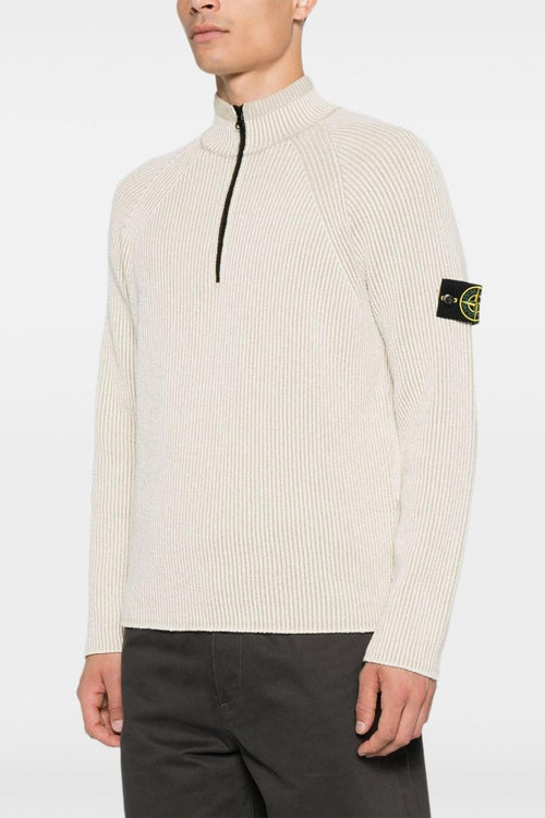 Maglia Bianco Uomo a Coste