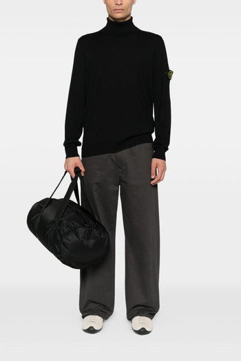 Maglia Nero Uomo Dolcevita Lana Leggera - 2