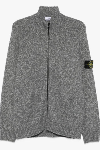 Cardigan Grigio Uomo Chiusura Zip - 5