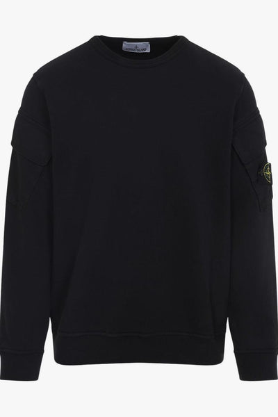 Felpa Nero Uomo Tasche