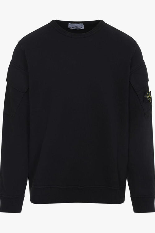 Felpa Nero Uomo Tasche