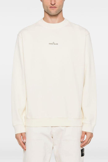 Felpa Bianco Uomo Bussola Posteriore - 2