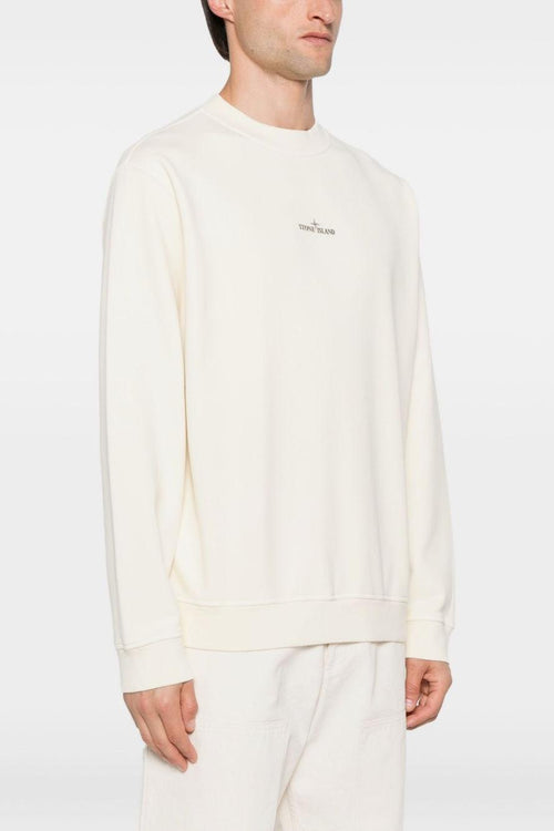 Felpa Bianco Uomo Bussola Posteriore