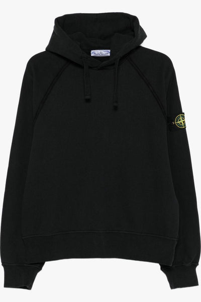 Felpa Nero Uomo Cappuccio