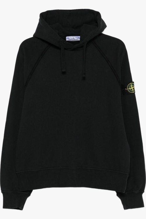 Felpa Nero Uomo Cappuccio