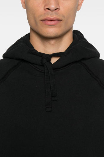 Felpa Nero Uomo Cappuccio - 4