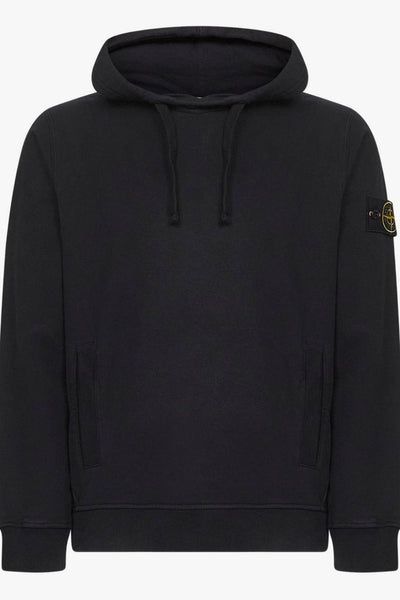 Felpa Nero Uomo Patch Logo