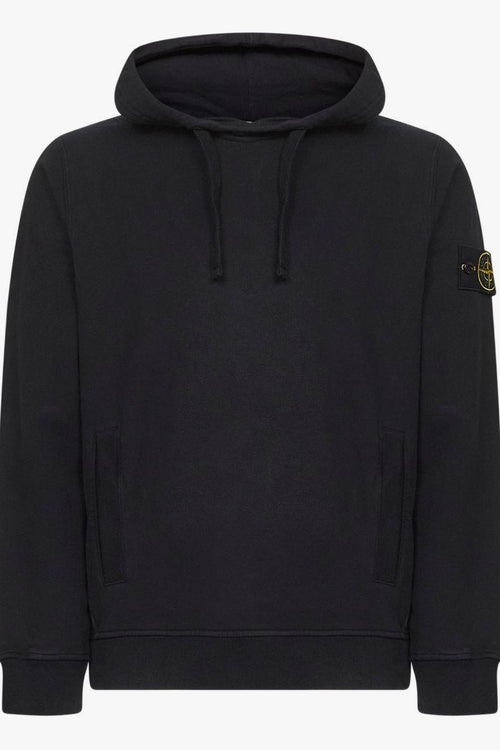 Felpa Nero Uomo Patch Logo