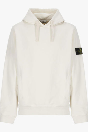 Felpa Bianco Uomo Cappuccio - 4