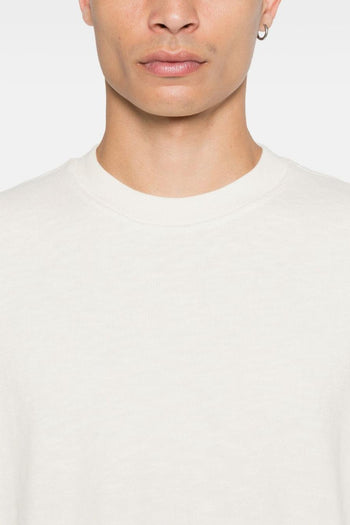 Felpa Bianco Uomo Badge Logo - 4