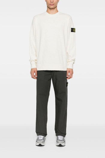 Felpa Bianco Uomo Badge Logo - 2