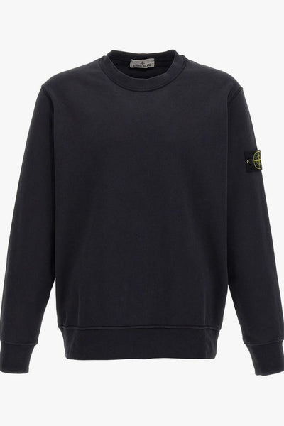 Felpa Nero Uomo Patch Bussola