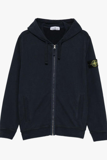 Felpa Blu Uomo con Zip - 5