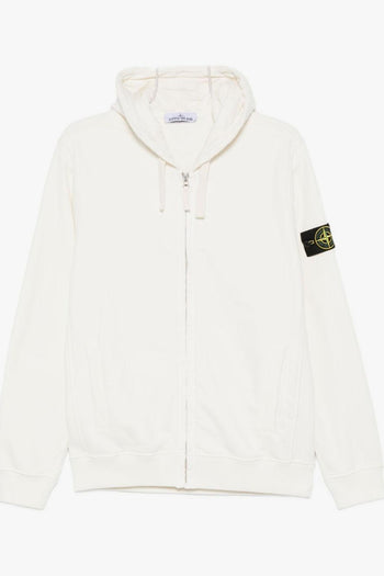 Felpa Bianco Uomo Zip - 5