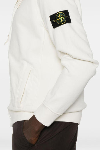 Felpa Bianco Uomo Zip - 4