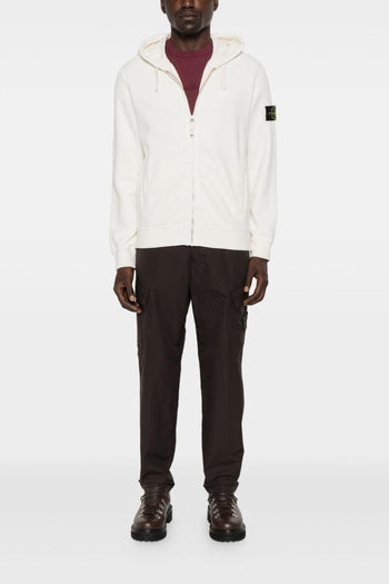 Felpa Bianco Uomo Zip - 2