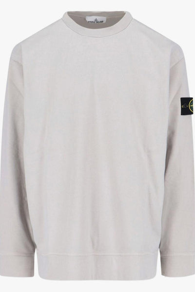 Felpa Grigio Uomo Patch Compass