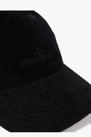 Cappellino Nero Uomo a Costine - 3