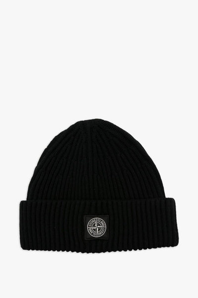 Cappello Nero Uomo Patch Logo