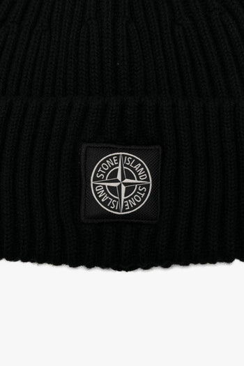 Cappello Nero Uomo Patch Logo - 2