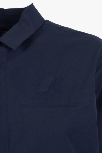 Camicia Blu Uomo Chiusura Nascosta - 3
