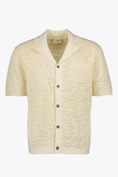 Camicia Effetto Pizzo Uomo Bianco