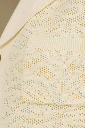 Camicia Effetto Pizzo Uomo Bianco - 2