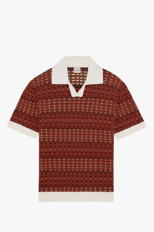 Polo Traforata Uomo Rosso