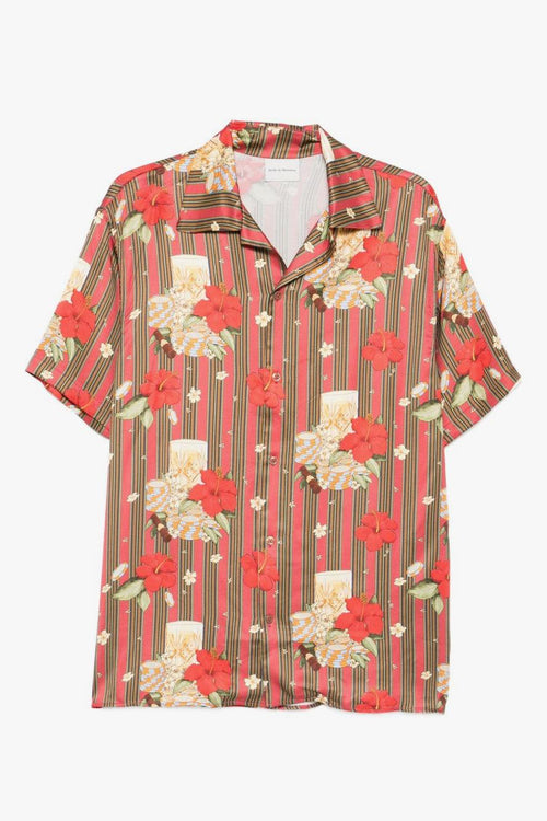 Camicia Floreale Uomo Rosa