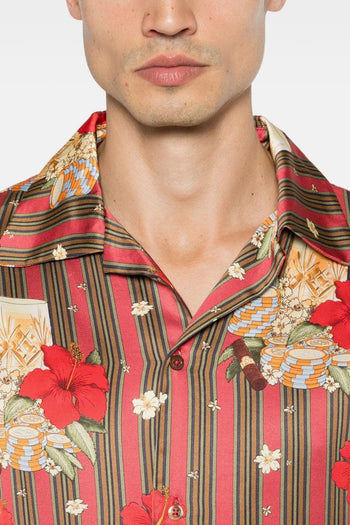Camicia Floreale Uomo Rosa - 4