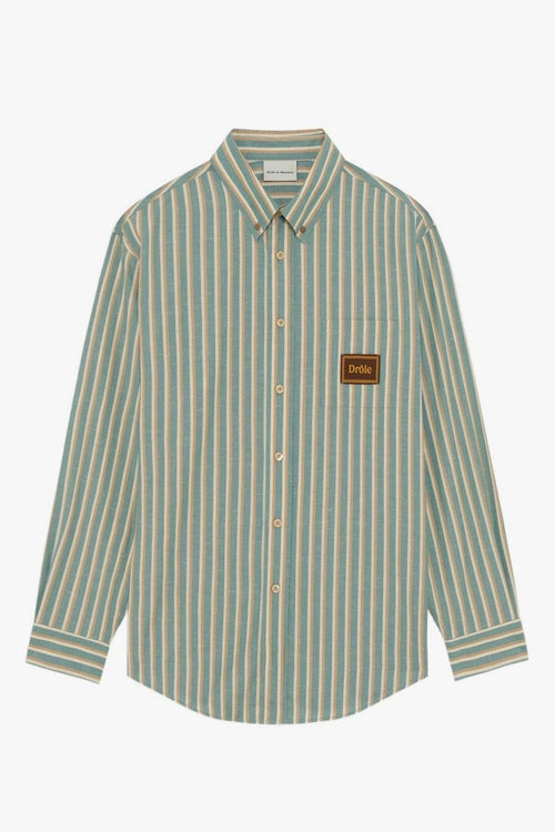Camicia Righe Uomo Azzurro