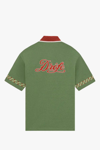 Camicia Ricamo Logo Uomo Verde - 4