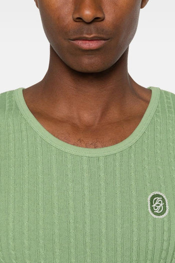 T-Shirt Smanicata Uomo Verde - 2