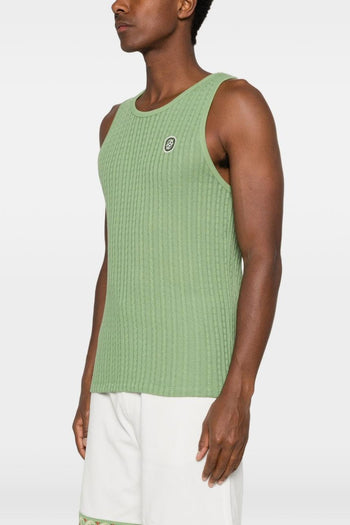 T-Shirt Smanicata Uomo Verde - 3